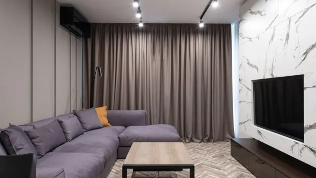 Ruang tamu apartemen modern